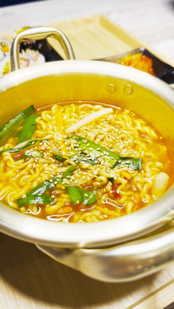 ラーメン&キンパセットの食べ方